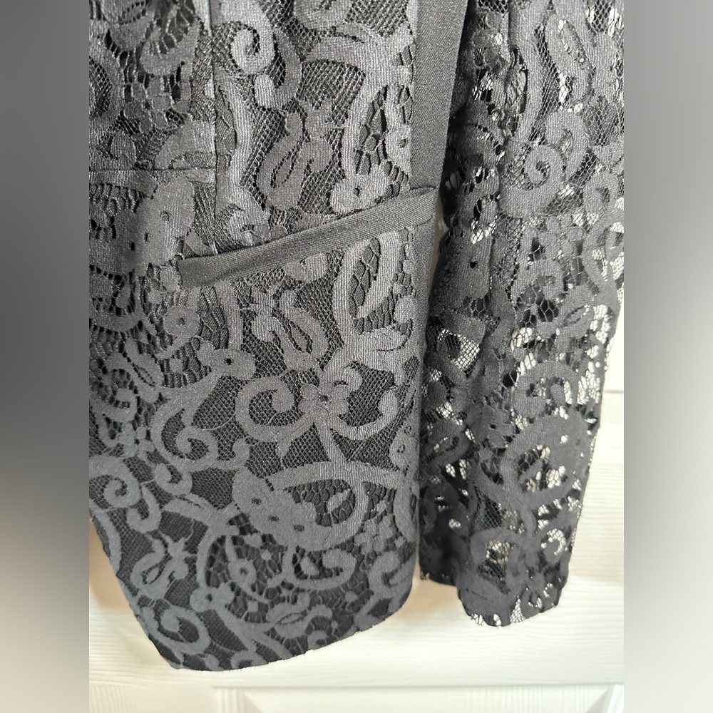 Sisley Black Lace Blazer Small - Picture 5 of 15